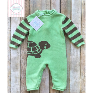 Turtle themed one piece by Tots Fifth Avenue 0-3m