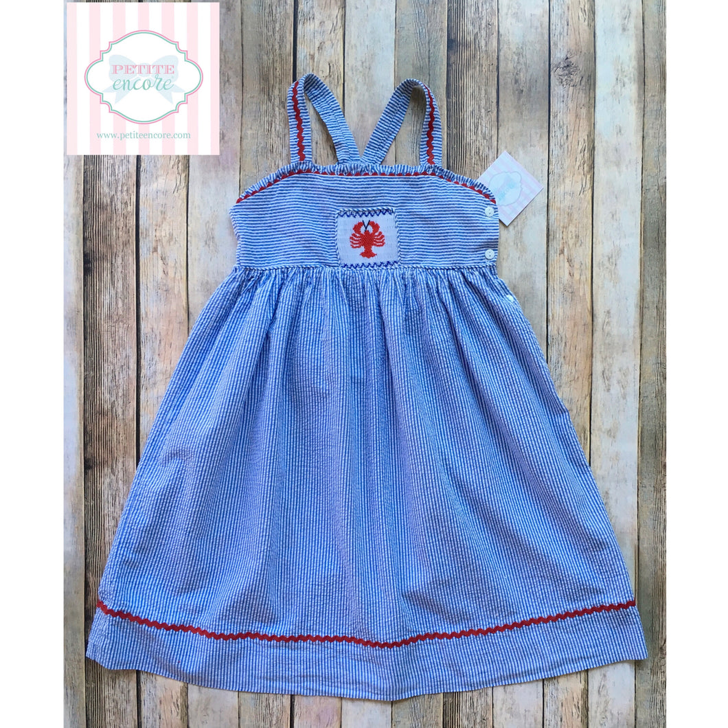 Lobster themed smocked dress by Little Threads 5