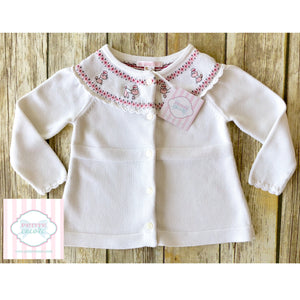 Janie and Jack poodle themed cardigan 2T