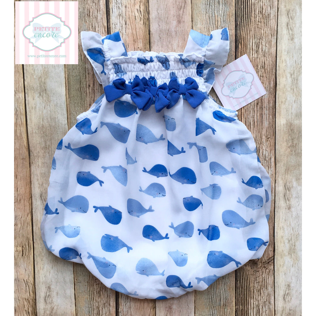 Whale themed one piece 3-6m