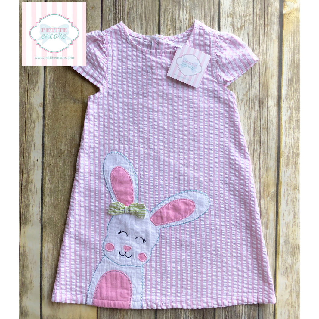 Seersucker bunny themed dress 4