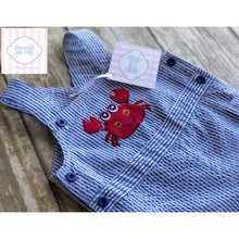 Crab themed overalls 6m