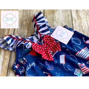 Nautical dress by Counting Daisies 24m